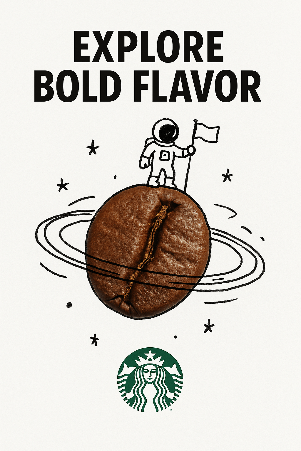 AI image prompt – Creative Ad with Real Object and Hand-Drawn Doodle output image