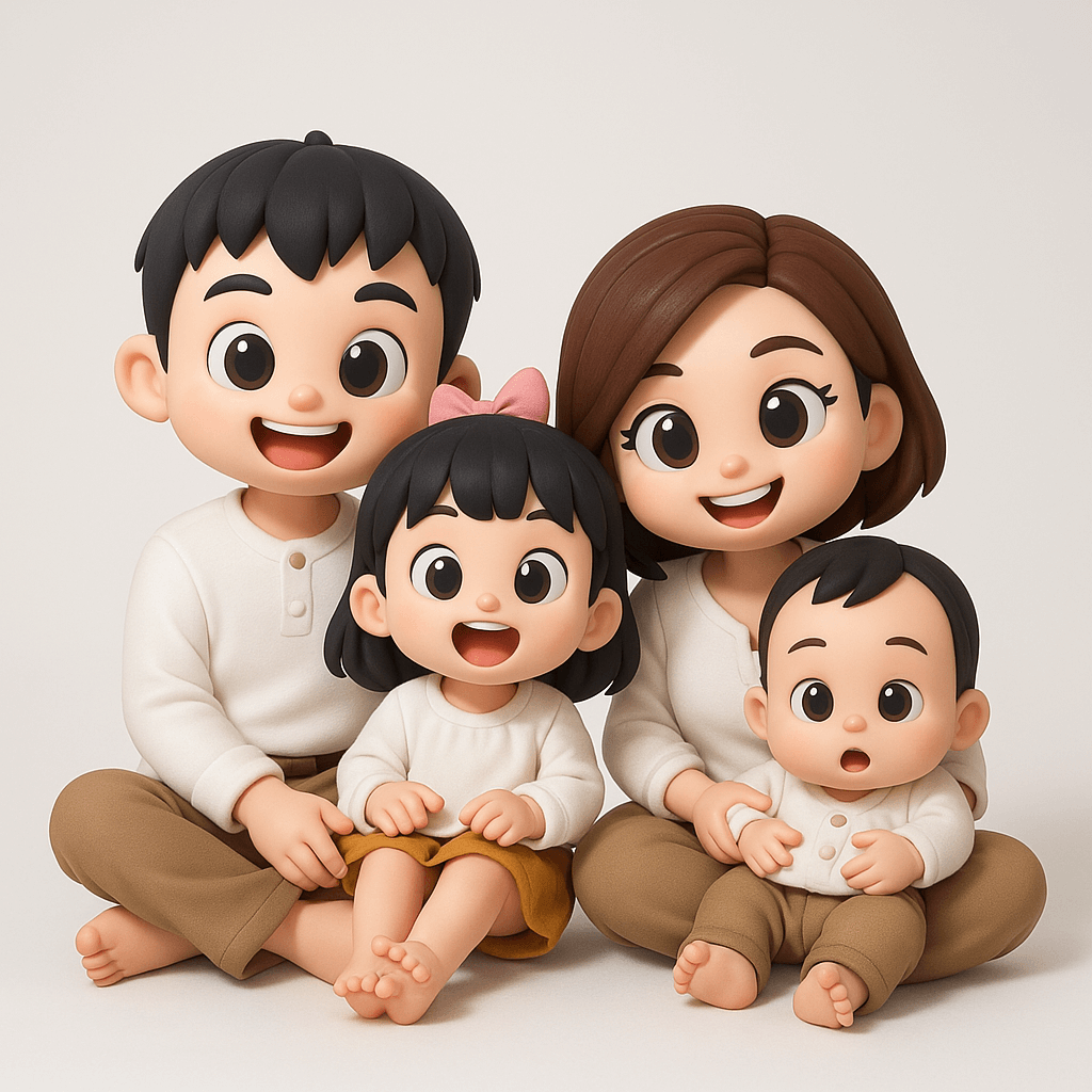 AI image prompt – Photo to 3D Q-version Style output image