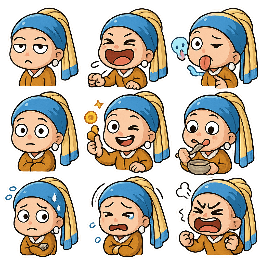 AI image prompt – Chibi Character Sticker Pack output image