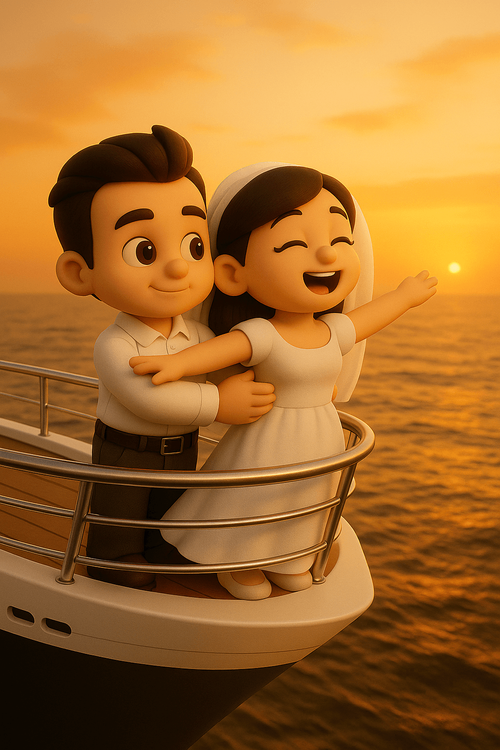 AI image prompt – "Titanic" Pose Parody output image