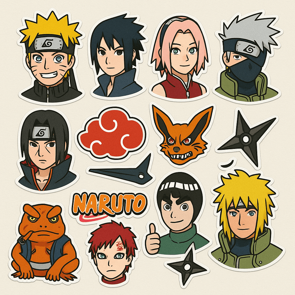 AI image prompt – Anime Sticker Collection output image