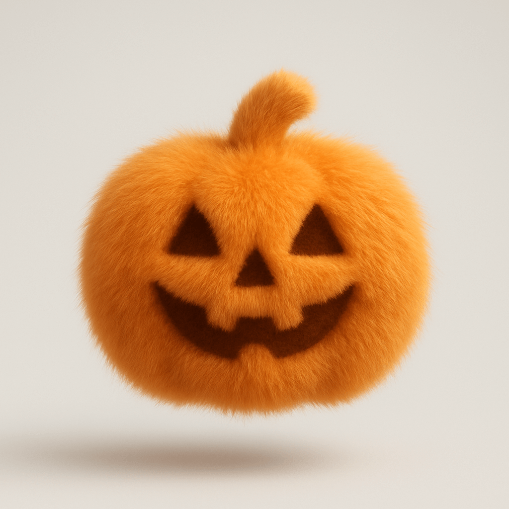AI image prompt – Fluffy Jack-o'-lantern output image