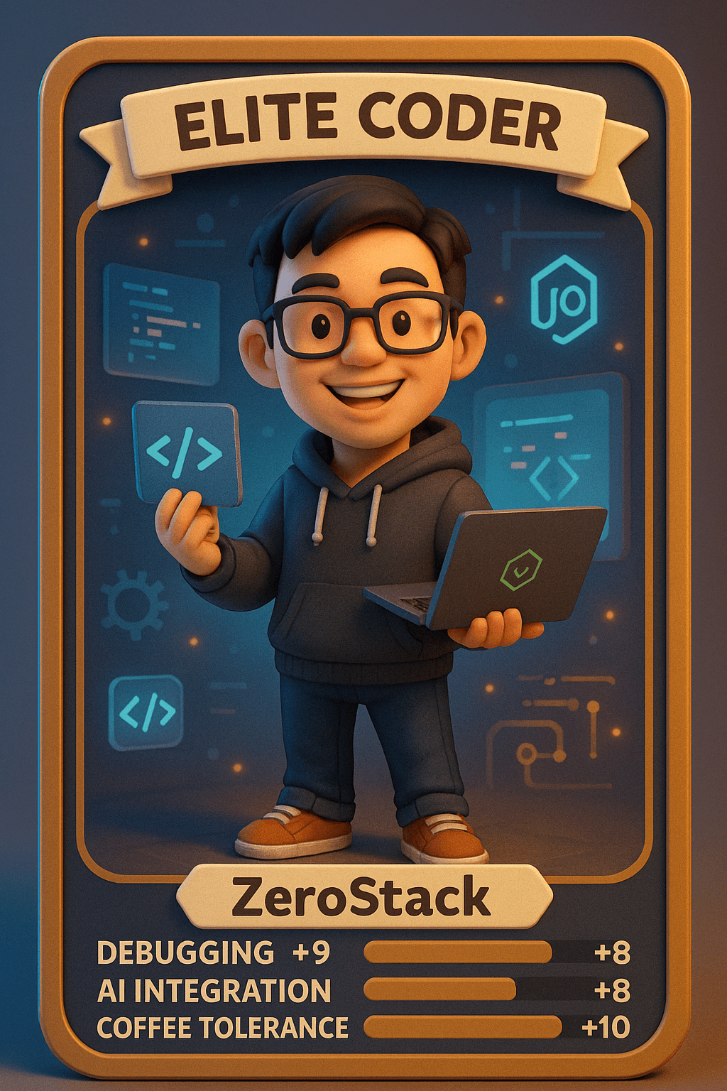 AI image prompt – RPG-Style Character Card Creation output image