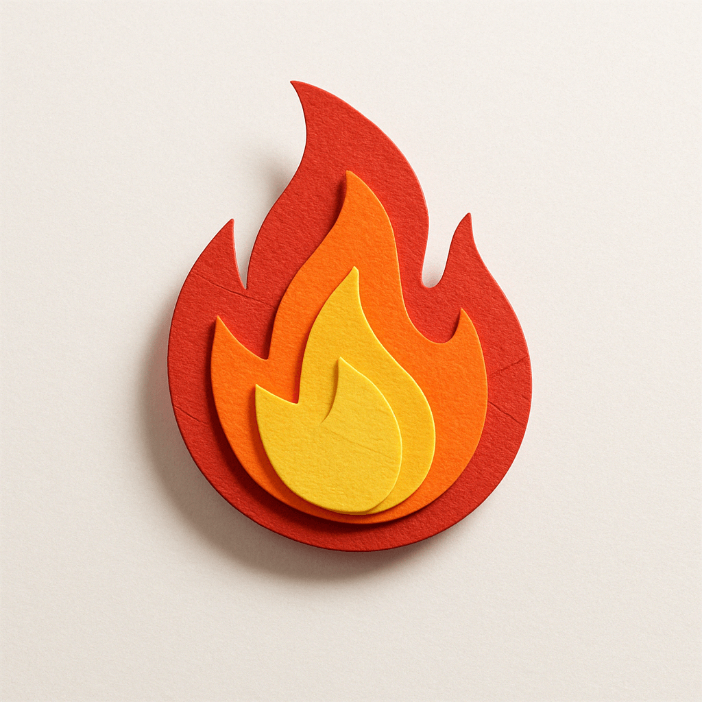 AI image prompt – Paper Craft Style Emoji Icon output image