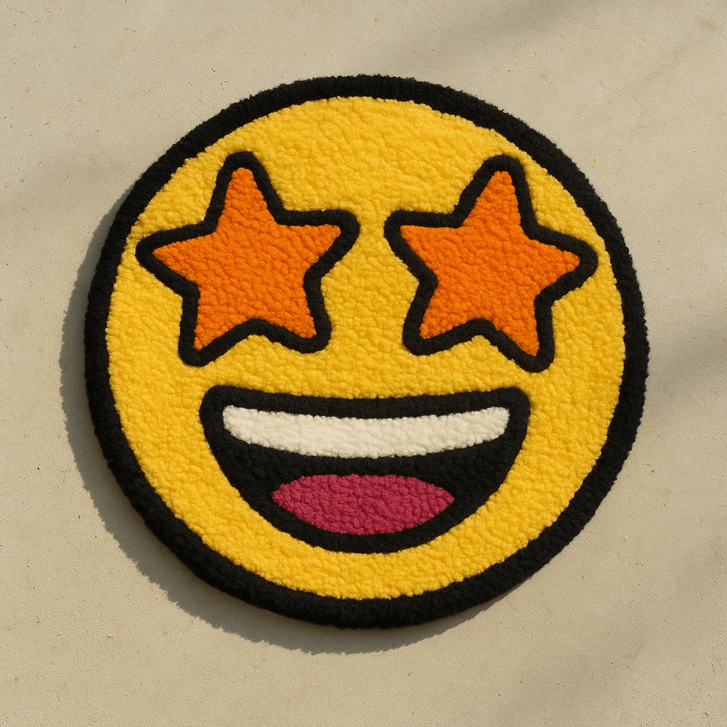 AI image prompt – Emoji Tufted Rug output image
