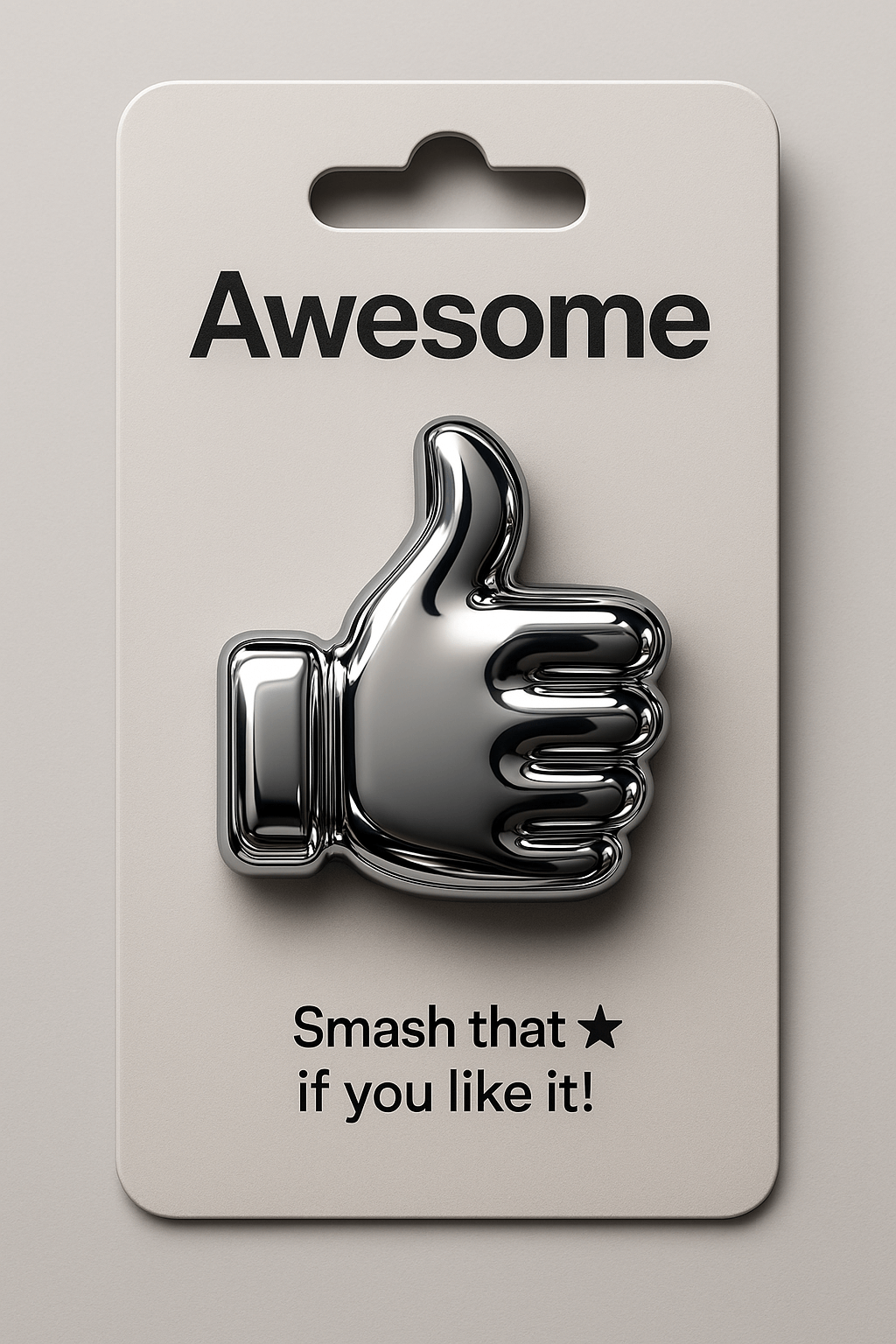 AI image prompt – Chrome Emoji Pin output image