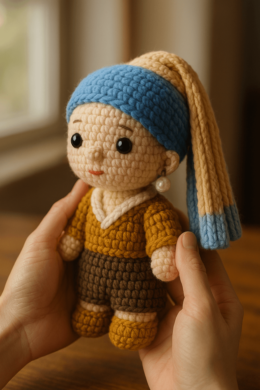 AI image prompt – Cute and Cozy Knitted Doll output image