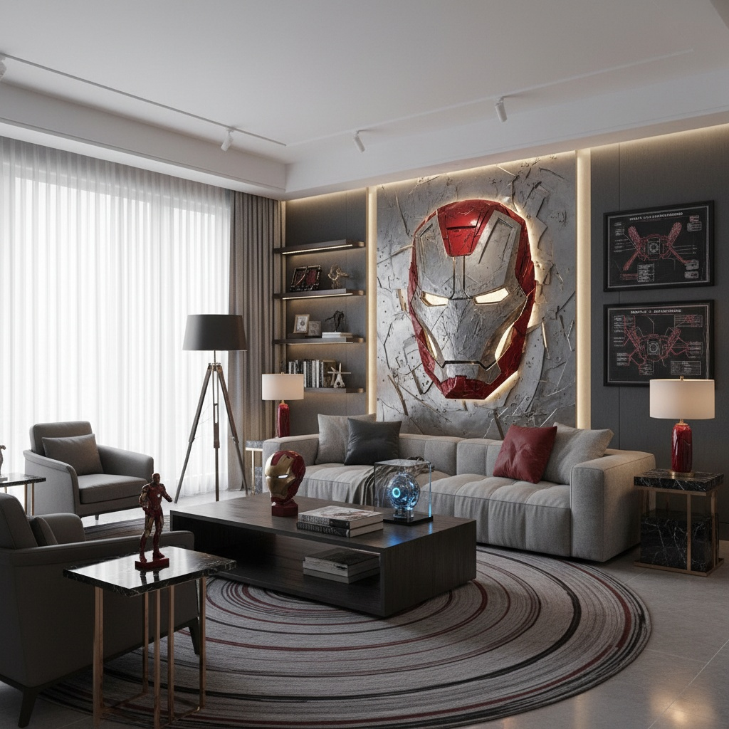 AI image prompt – Superhero Interior Design output image