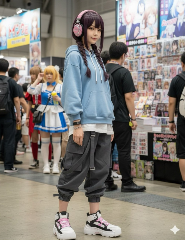 AI image prompt – Anime to Real Coser output image