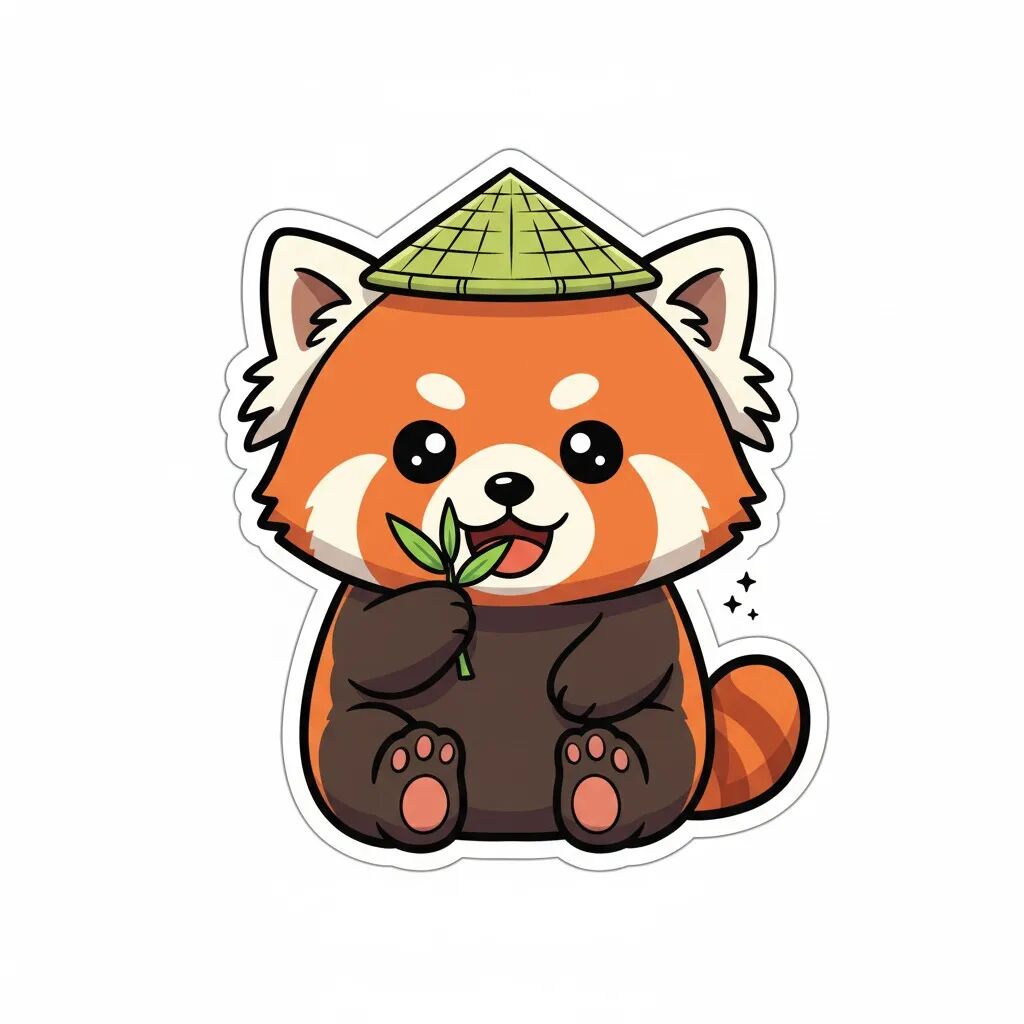 AI image prompt – Kawaii Style Sticker Design output image