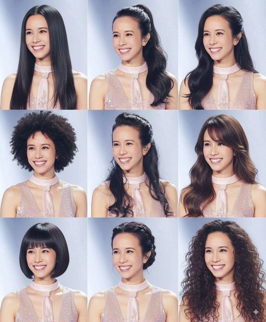 AI image prompt – Change Multiple Hairstyles output image