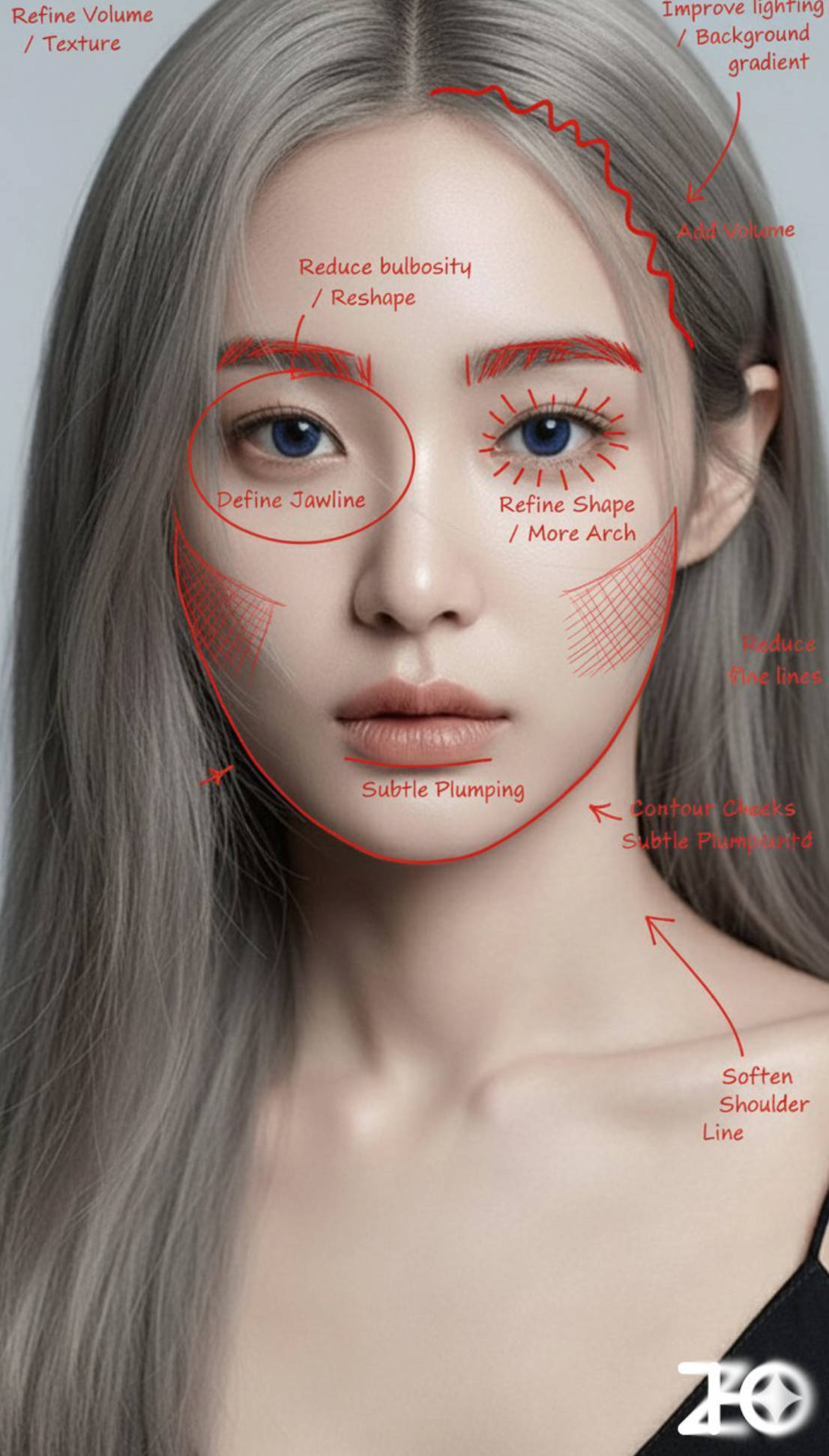 AI image prompt – Makeup Analysis output image
