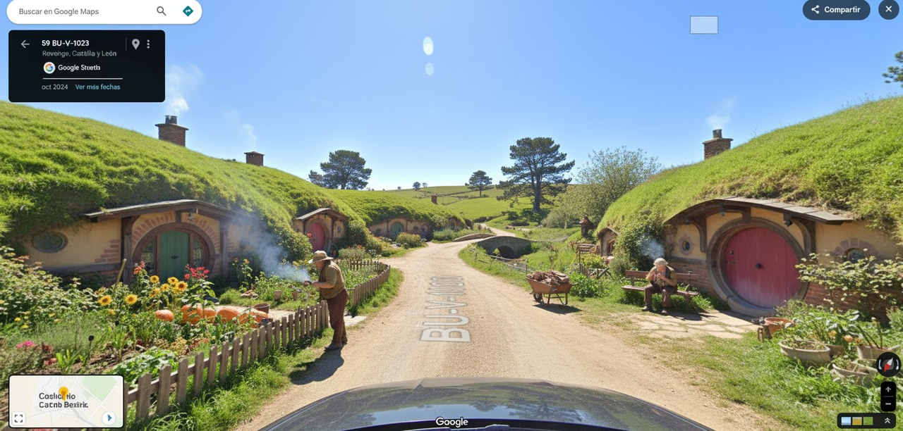 AI image prompt – Google Maps View of Middle-earth output image