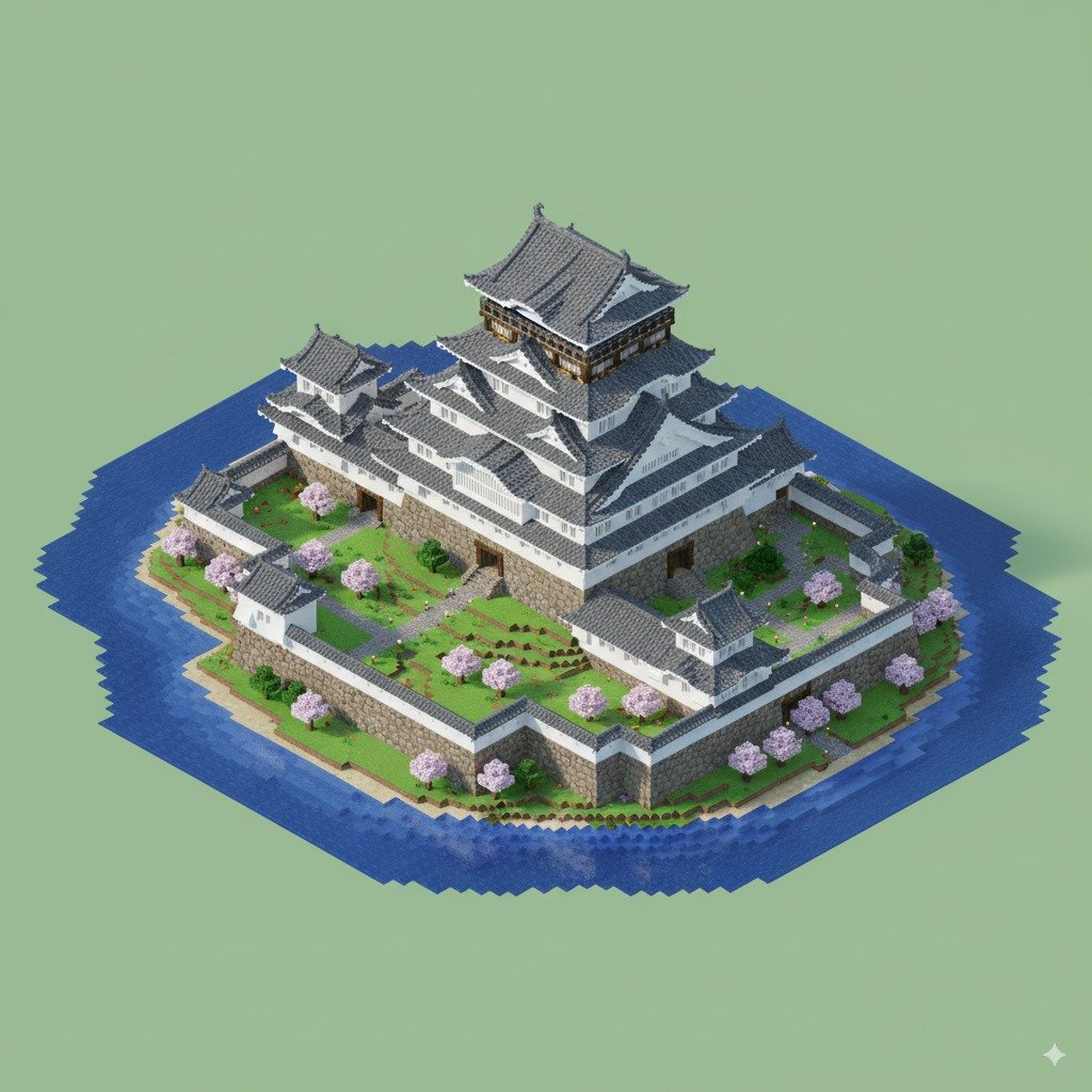 AI image prompt – Minecraft-Style Scene Generation output image
