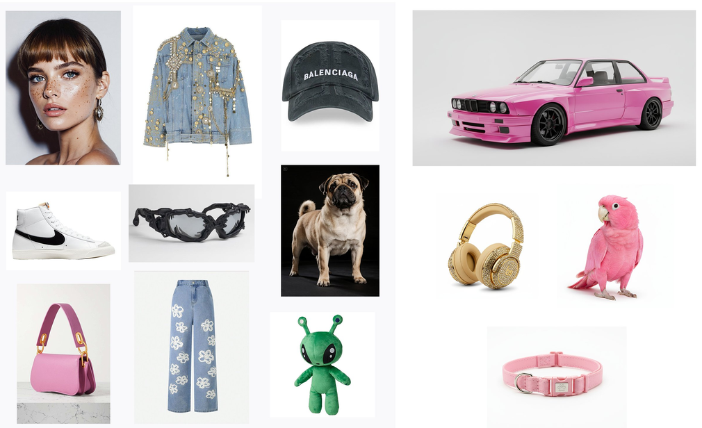 AI image prompt – Multi-Reference Image Generation input reference
