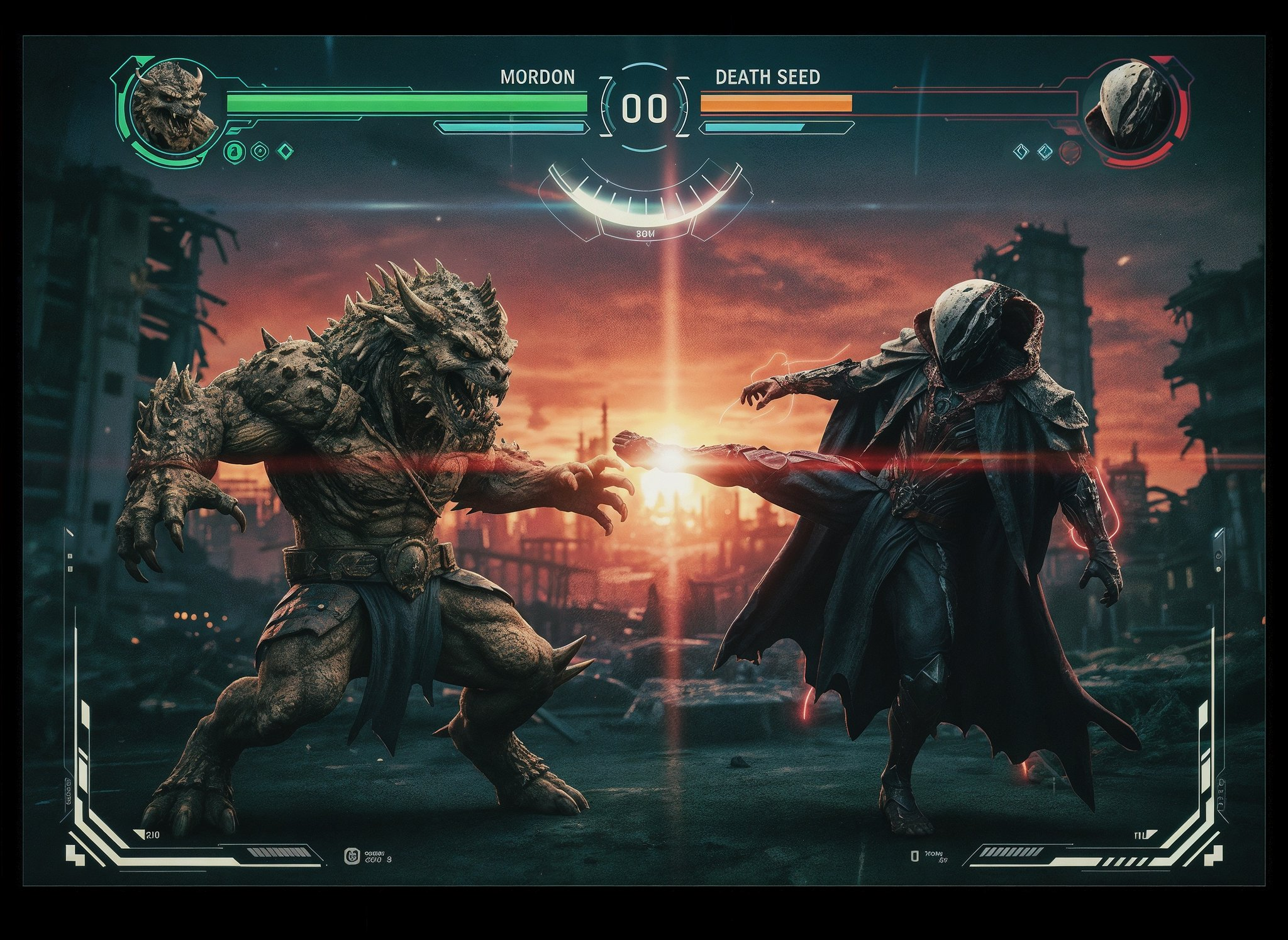 AI image prompt – Fighting Game Interface Creation output image