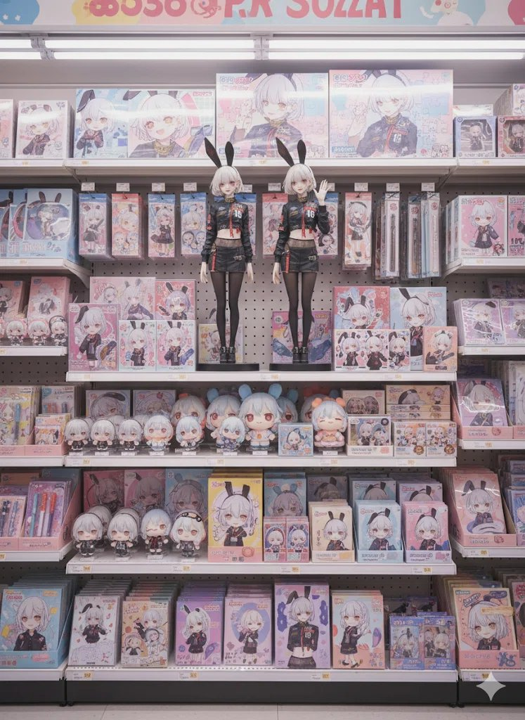 AI image prompt – Merchandise Display Shelf output image