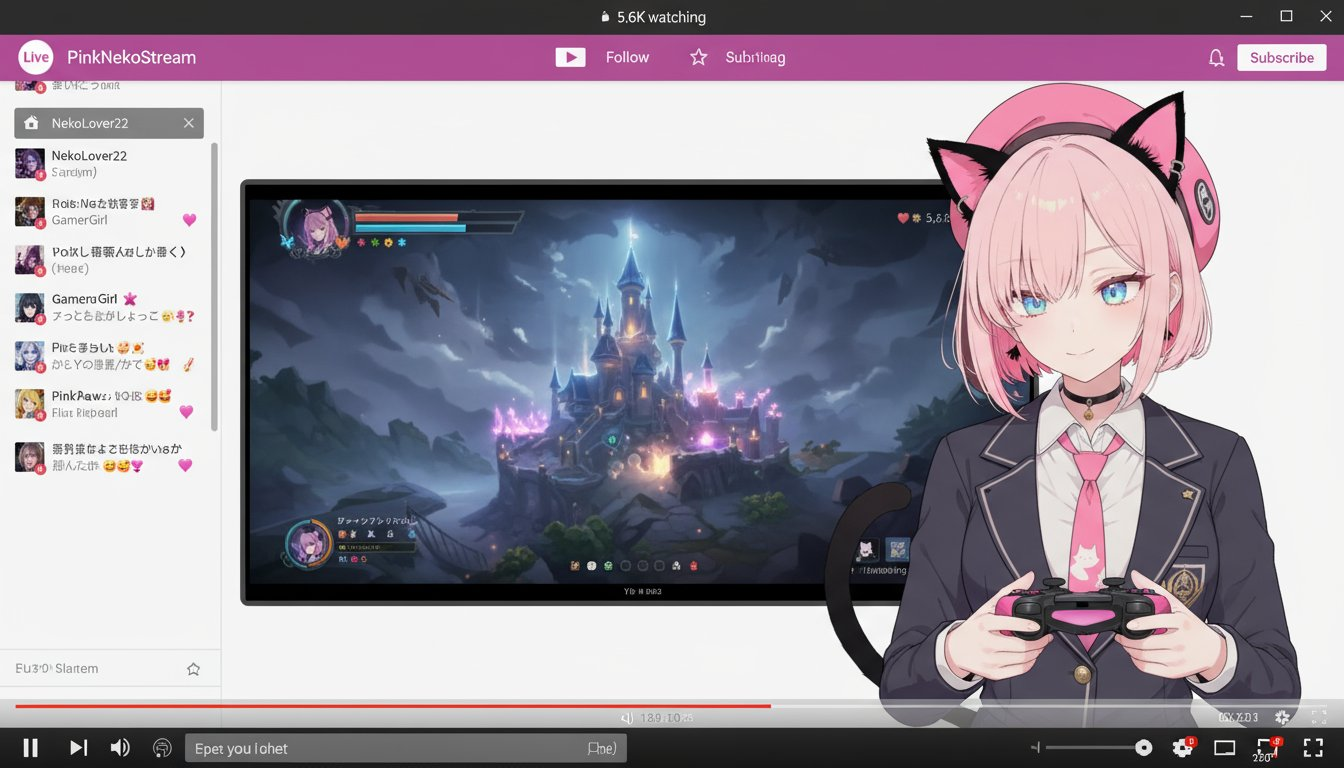AI image prompt – Become a Vtuber output image