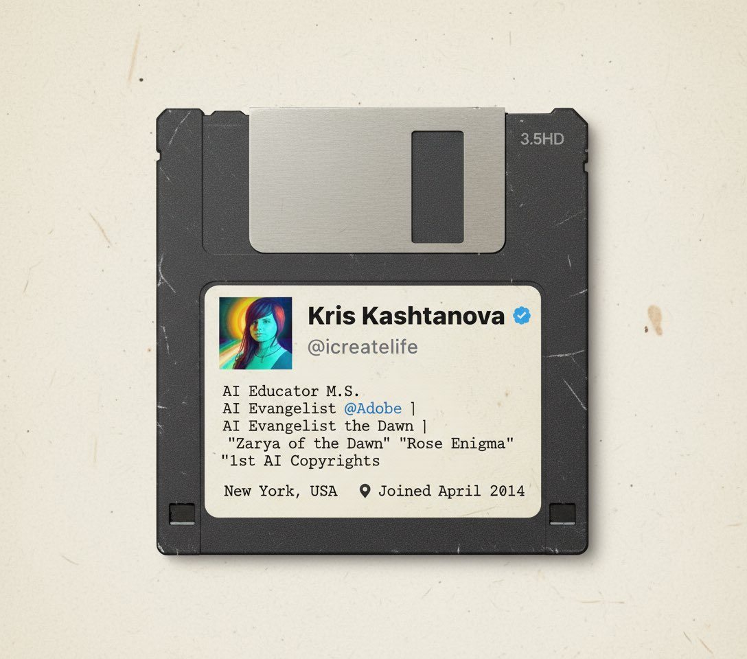 AI image prompt – Turn X Account into Floppy Disk output image